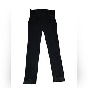 Freddy WR-UP Women's Faded Black Jeans Small (4) With Double Zip Detail